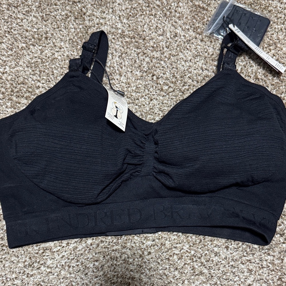 Kindred Bravely Black Ribbed Nursing Bra